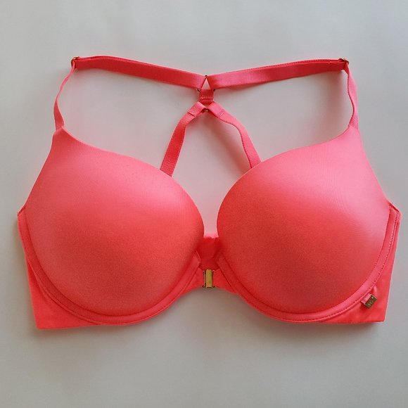 Victoria's Secret Other - NEW! Victoria's Secret VERY SEXY Neon Orange Racer Strappy Back Pushup Bra 34D